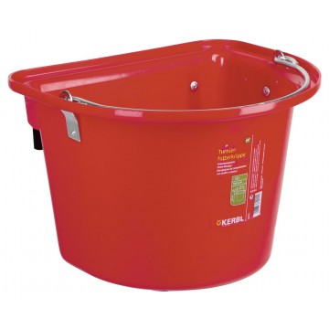 Seau mangeoire de porte plastique 12l, avec anse