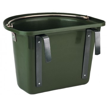 Seau mangeoire de porte plastique 12l, avec anse