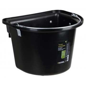 Seau mangeoire de porte plastique 12l, avec anse