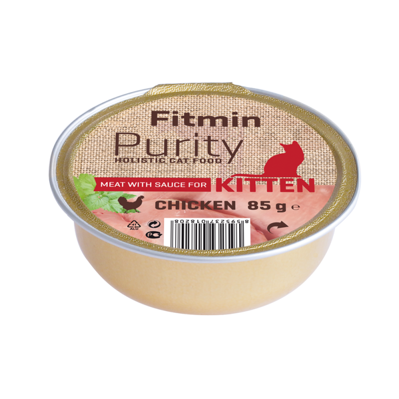 Fitmin Purity barquette de viande de poulet pour chaton (kitten) sans céréale