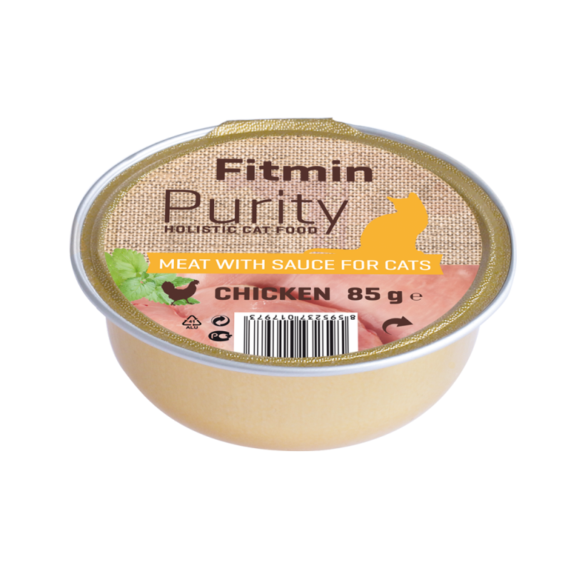 Fitmin Purity barquette de viande de poulet pour chat sans céréale