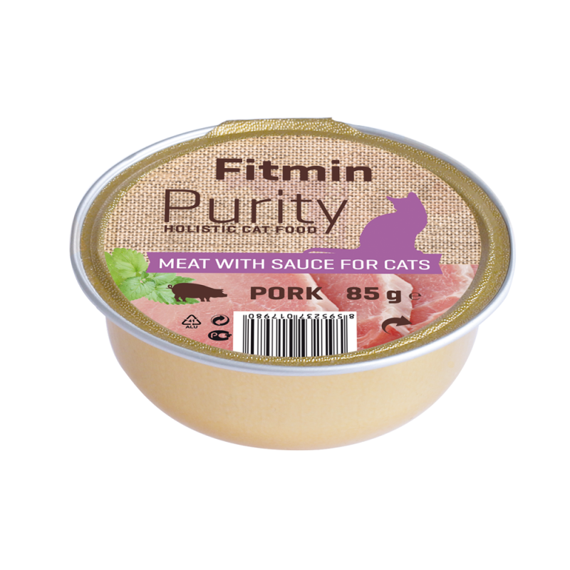 Fitmin Purity barquette de viande de porc pour chat sans céréale Fitmin Purity barquette de viande de porc pour chat sans céréale