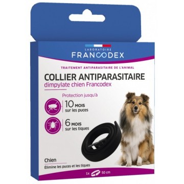 Collier antiparasitaire dimpylate pour chien 10-20 kg - Durée 300 jours puces