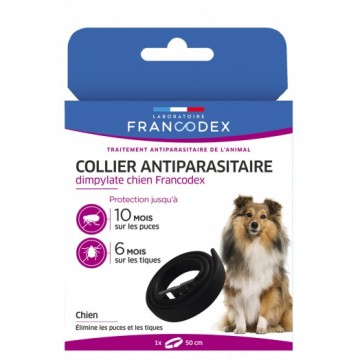 Collier antiparasitaire dimpylate pour chien 10-20 kg - Durée 300 jours puces