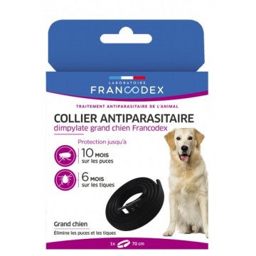 Collier antiparasitaire dimpylate pour chien 20-40 kg - Durée 300 jours puces