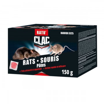 Raticide Ratu Clac - Rats & Souris pâtes Difenacoum
