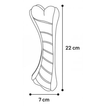 Os caoutchouc courbé flexo orange 22 cm