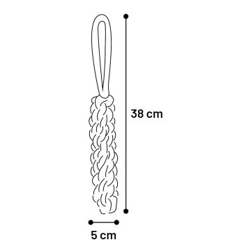 jouet tofla bâton corde à tirer bleu & jaune 38cm