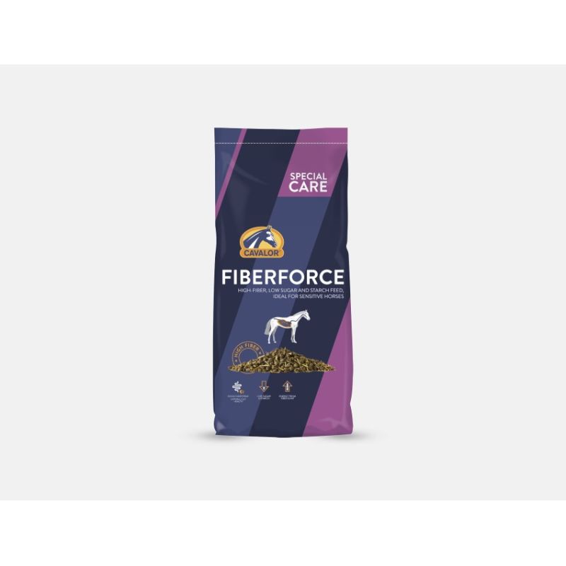 Cavalor Fiber Care – Fiber Force Gastro, Mangime Per Cavalli Ricco Di Fibre, 15 Kg, Per La Funzione Gastrica