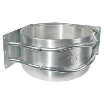 Mangeoire aluminium ronde 18 L - montage d'angle