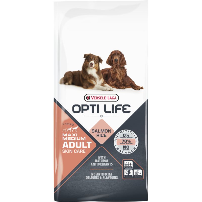 Opti Life Adult Skin care Medium/Maxi (Saumon & Riz) Opti Life Adult Skin care Medium/Maxi (Saumon & Riz)
