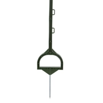 Piquet plastique avec étrier vert, 114,5cm