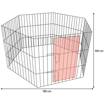 Parc à chiot hexagonal