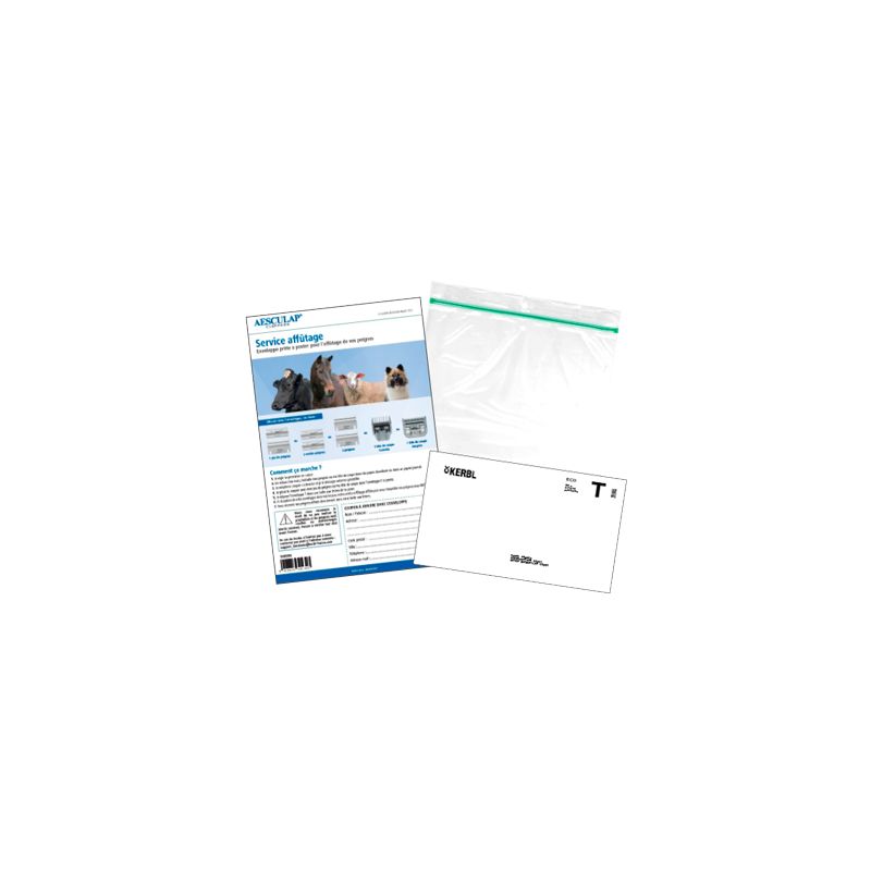 Enveloppe kit affûtage peignes tondeuse Enveloppe kit affûtage peignes tondeuse