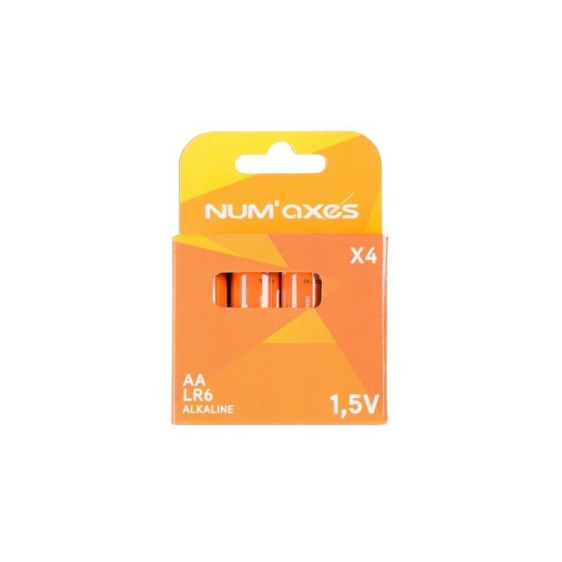 Blister 4 piles AA LR06 alcalines 1.5 V Numaxes Blister 4 piles AA LR06 alcalines 1.5 V Numaxes