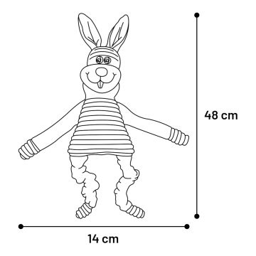 Peluche lapin gris