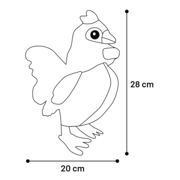 Peluche Coq brun foncé