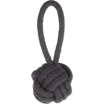 Corde à tirer & balle nouée gris foncé