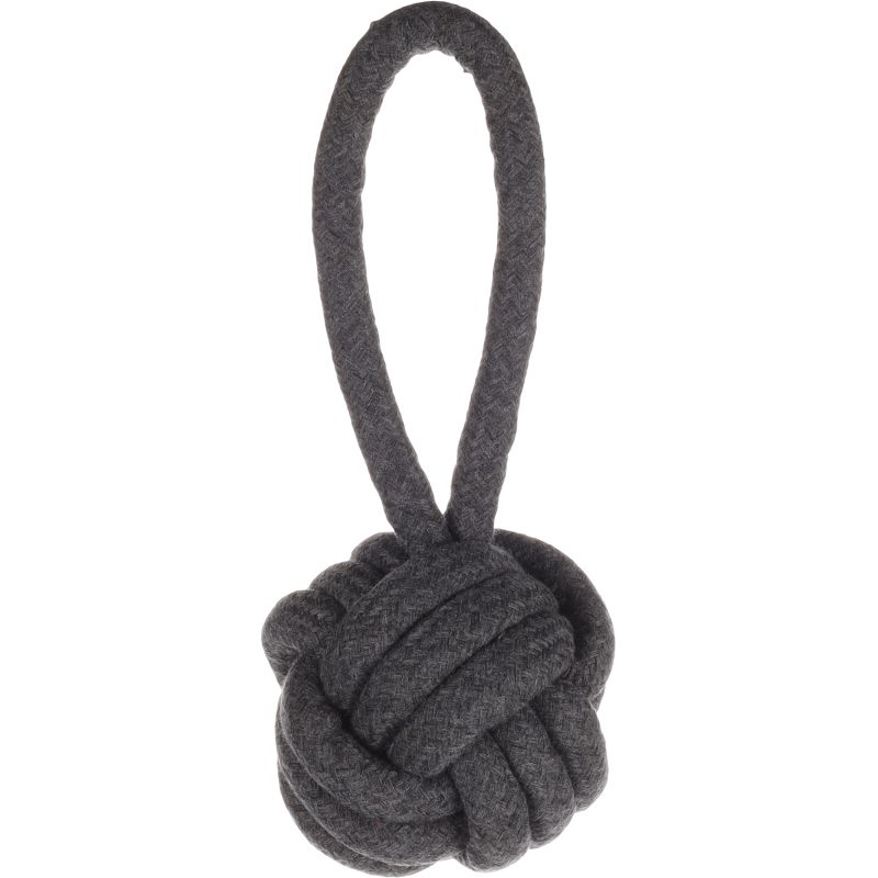 Corde à tirer & balle nouée gris foncé Corde à tirer & balle nouée gris foncé