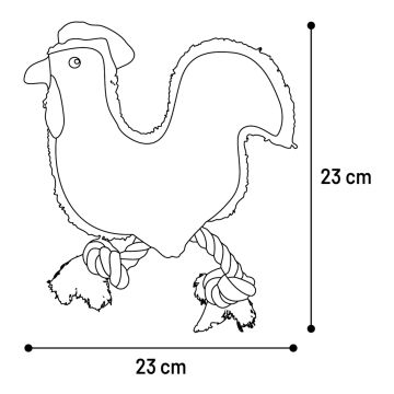 Jouet Nada Coq avec corde Brun