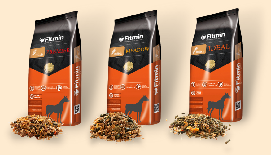 Aliments muesli Fitmin pour chevaux